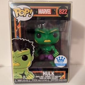 Funko Pop Marvel Hulk Black Light #822 Funko Shop Exclusive W/ FREE PROTECTOR!